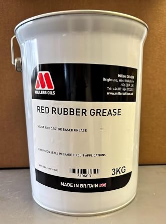 Red Rubber Grease, 3 kg tin Pail, 101.4 oz 5196 SD