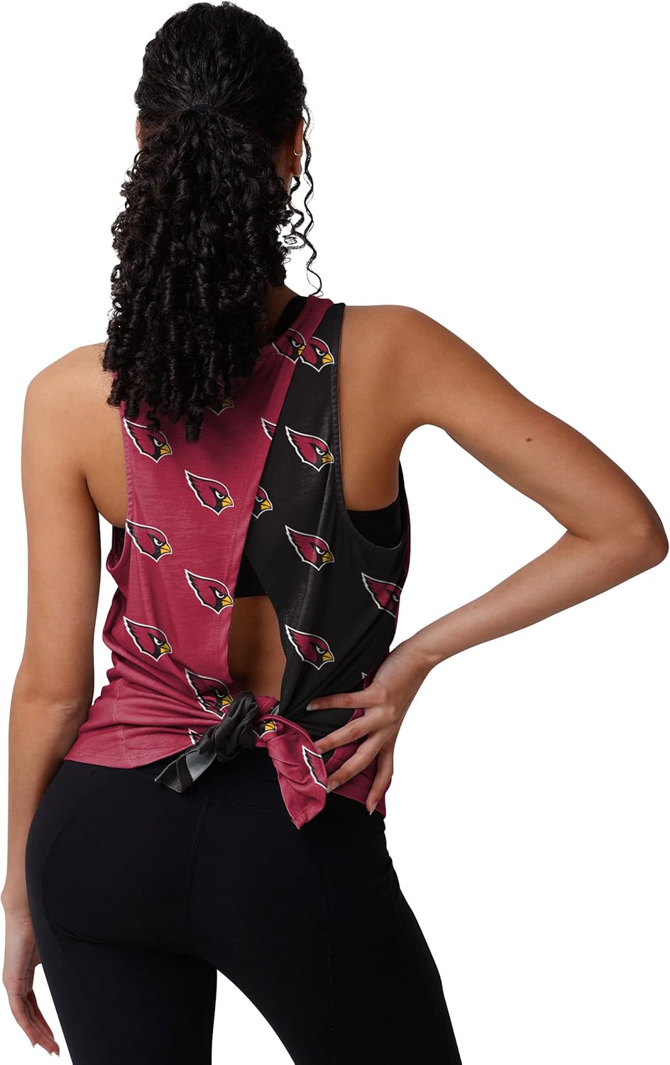 FOCO NFL Womens NFL Team Logo Wordmark Mini Print Tie-Breaker Tank Top Shirt