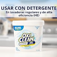 Vista 4 de OxiClean White Revive Blanqueador de ropa en polvo + Quitamanchas, alternativa al cloro para la ropa, 5 libras
