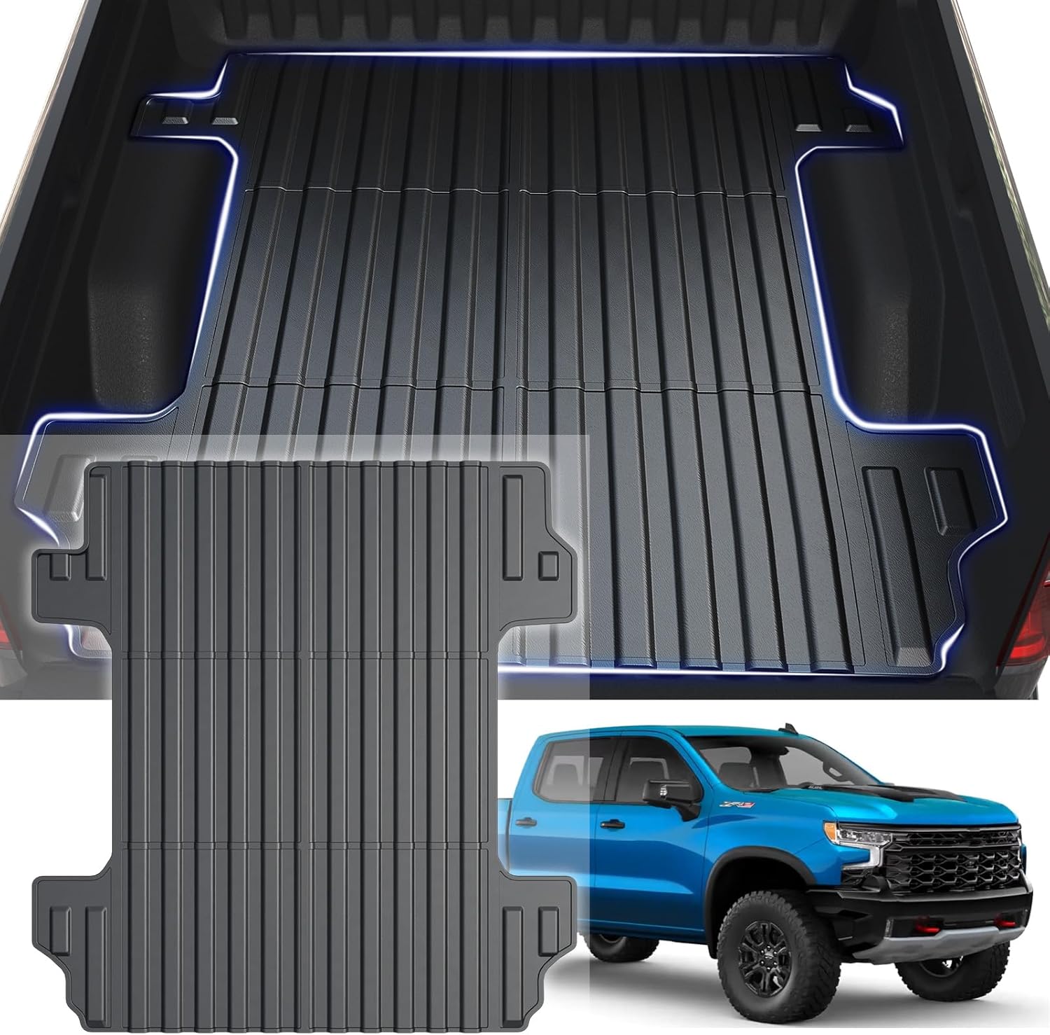 GALVAGNIATE トラックベッドマット 2019-2024 シボレー シルバラード/GMC シエラ 1500 5.8フィートア