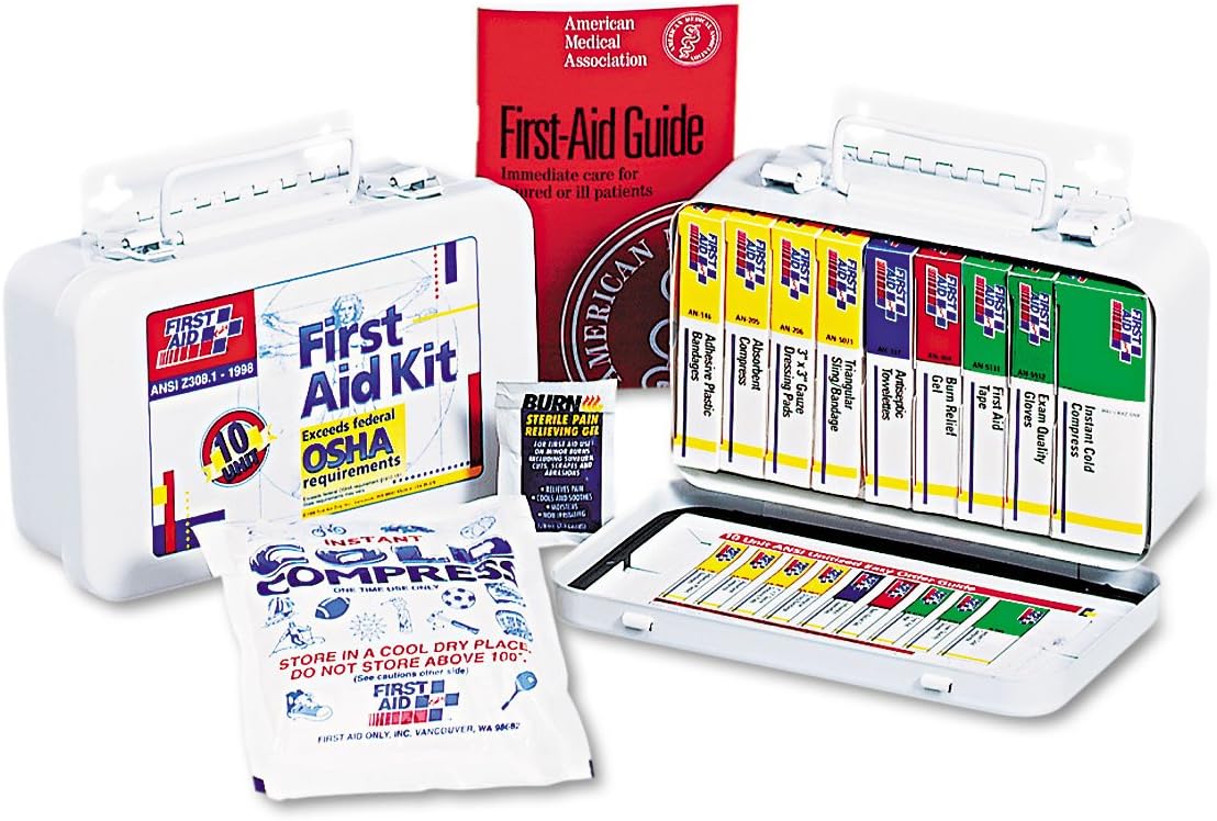 First Aid Only Unitized Ansi First Aid Kit with Metal Case