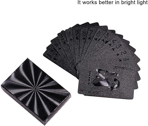 Miniatura 13 de EAY - Cartas de juego de plástico impermeable, naipe de póker de lujo, lámina plateada textura de diamante y tamaño estándar 52 + 2 de póker Plateado