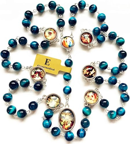 Miniatura 3 de elegantmedical Collar con rosario católico de SIETE 7 SORROWS MARY