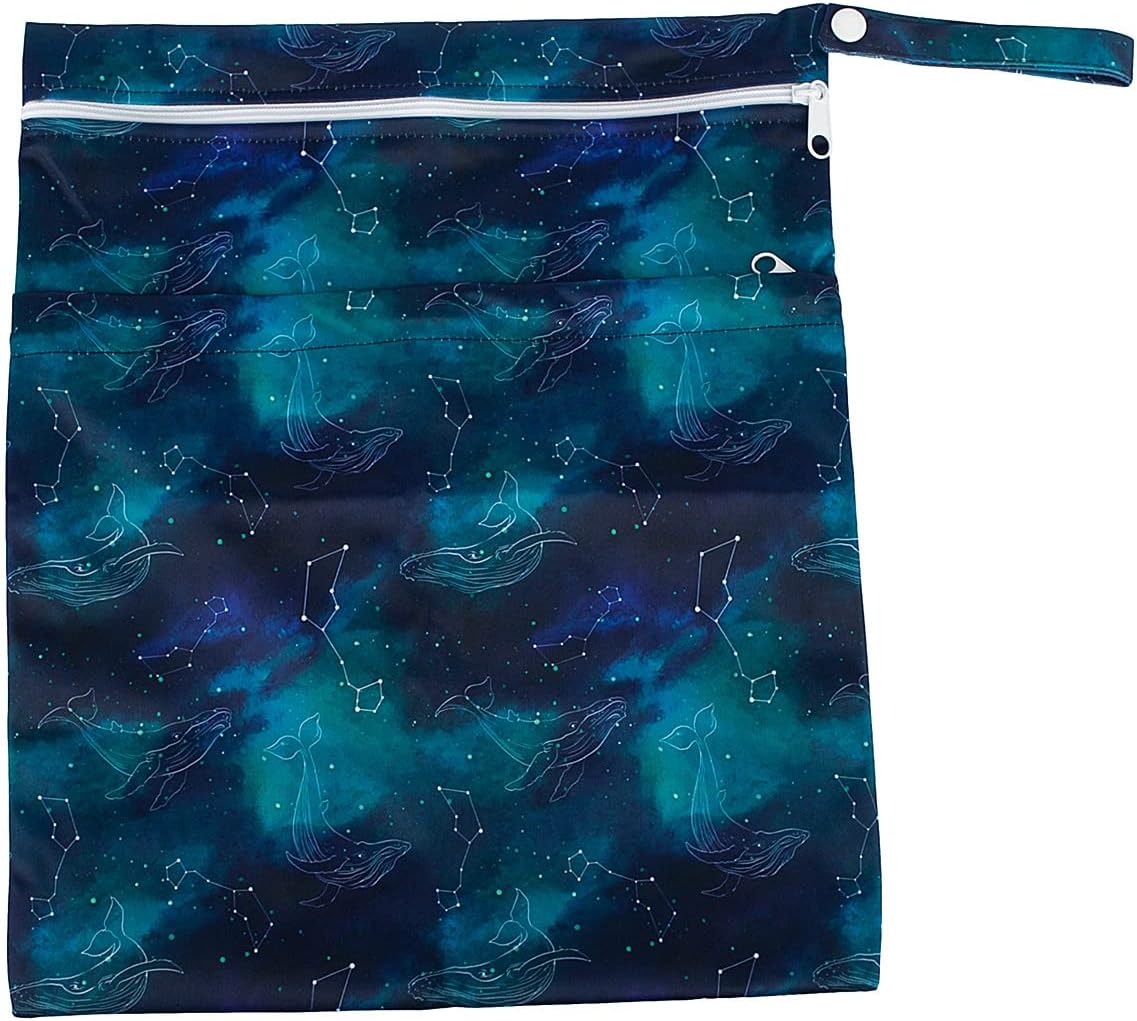 4 Pieces Set 1 piece Medium Wet Bag + 3 Pieces 16 Inch Regular Cloth Mama Cloth/Menstrual Pads/Reusable Sanitary Pads