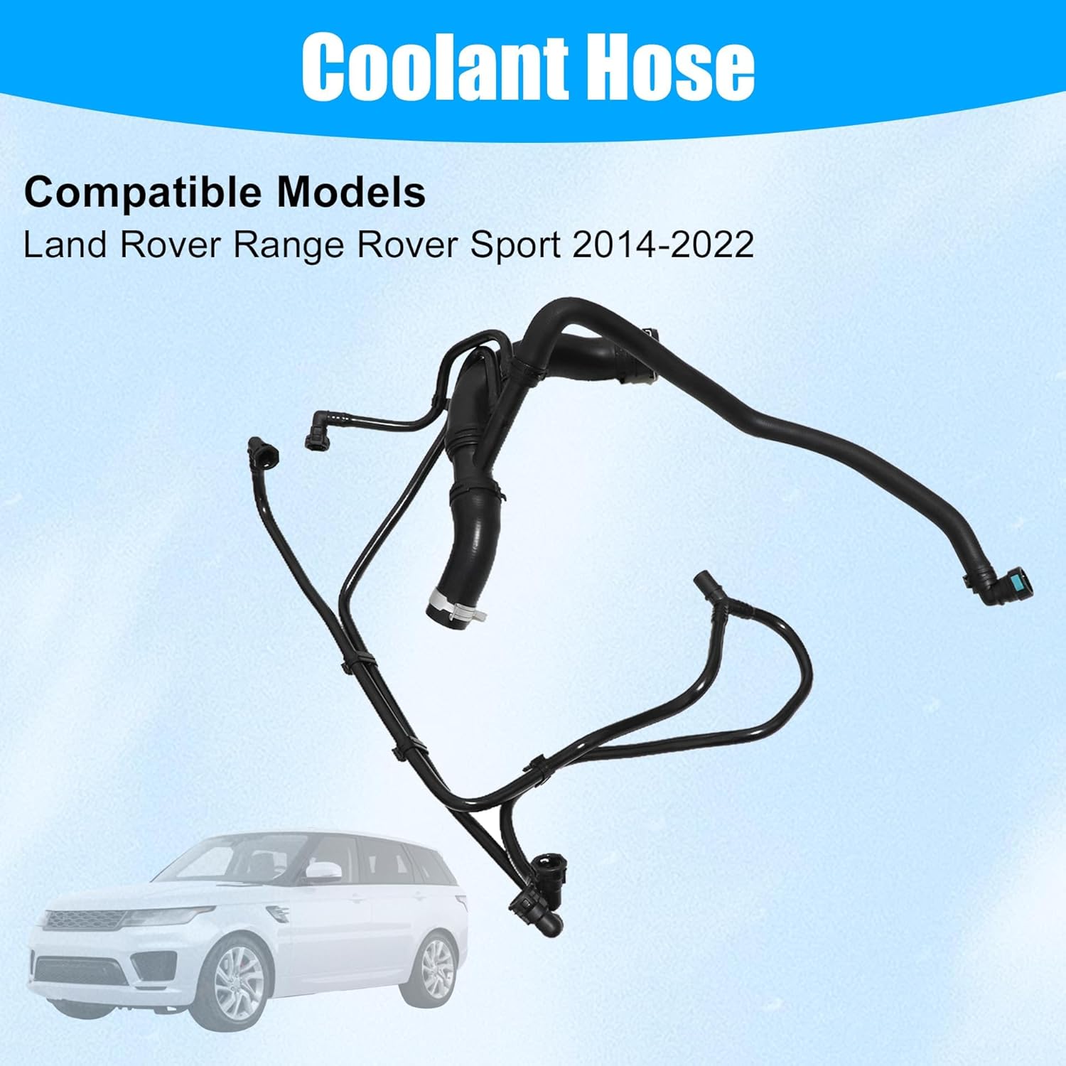 GXARTS Upper Supercharger Coolant Hose LR034637 Compatible with Land Rover Range Rover Sport 2014 2015 2016 2017 2018 2019 2020 2021 2022