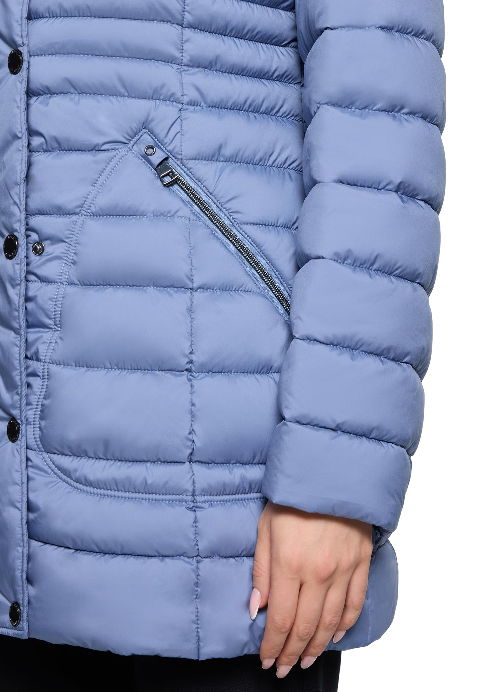 Betty Barclay Damen Steppjacke mit Abnehmbarer Kapuze