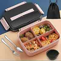 Lunchbox Bento 4 Scomparti Con Ghiaccio - Portapranzo Per Insalate, Scuola E Ufficio - Foto 6