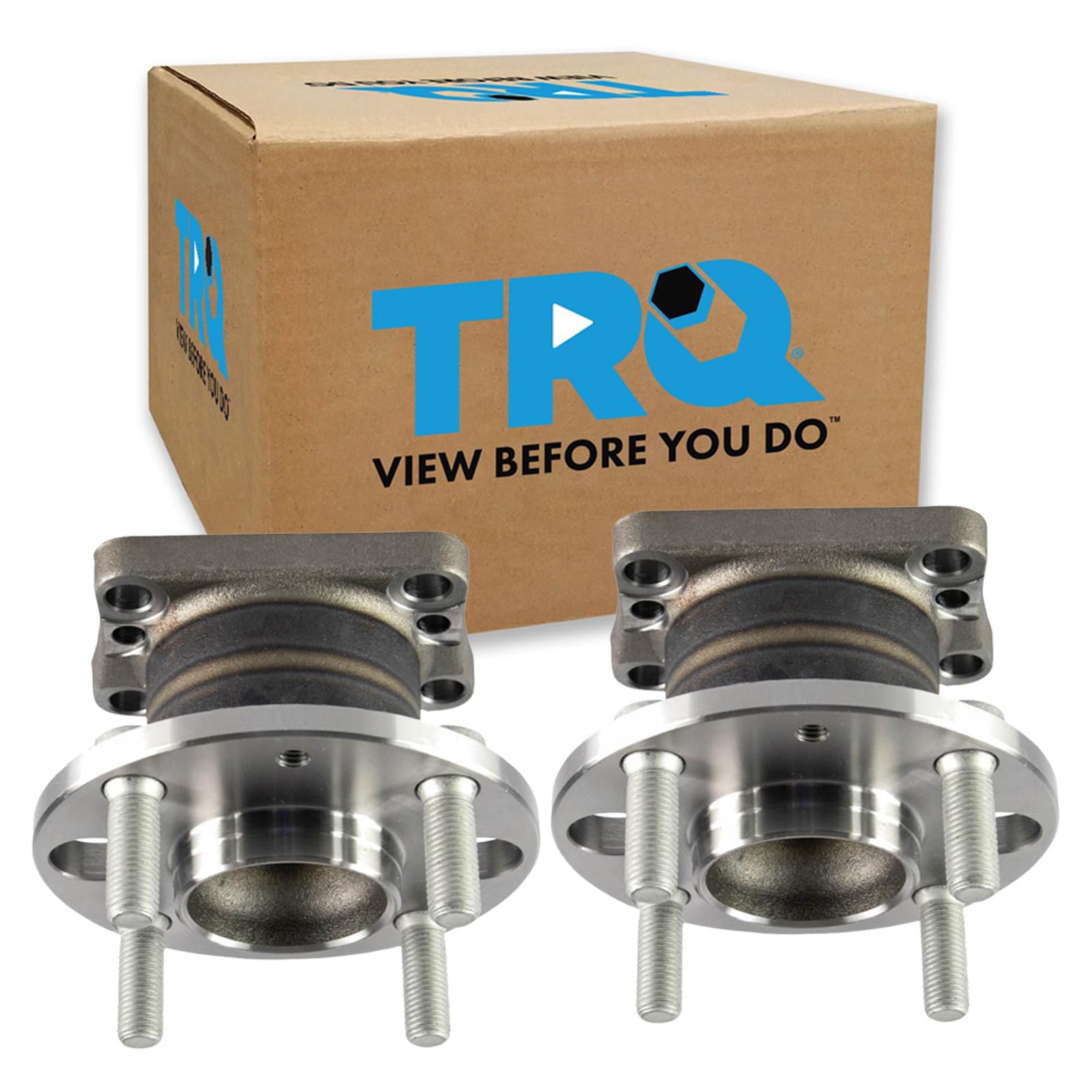 TRQ Rear Left and Right Wheel Bearing and Hub Assembly Set 2 Piece