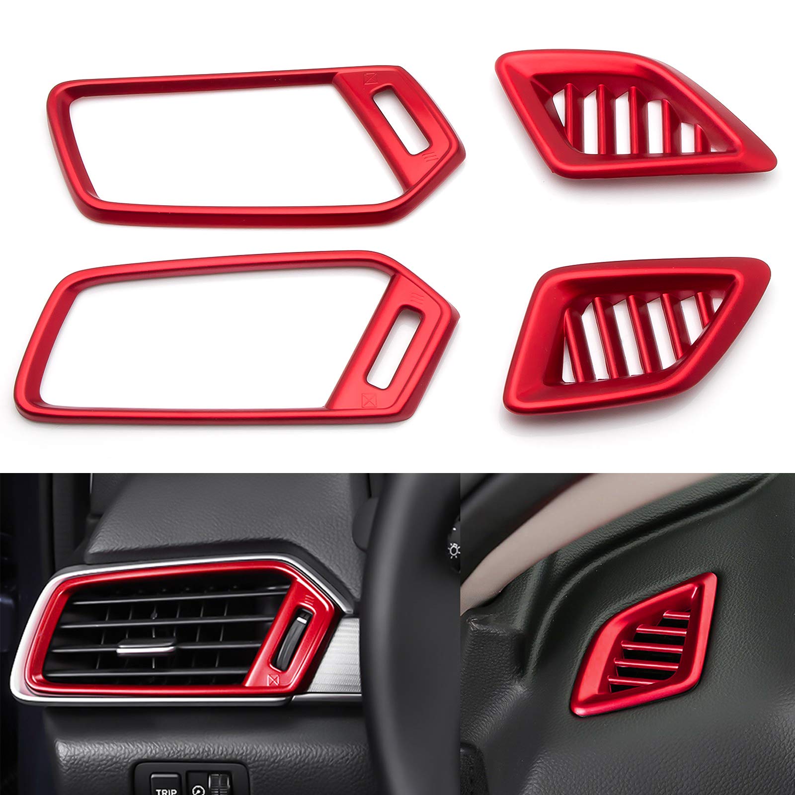 Xotic Tech Dashboard Side Air Vent AC Outlet Cover Trim, Sporty Red, Compatible with Honda Accord 10th Gen 2018-2022