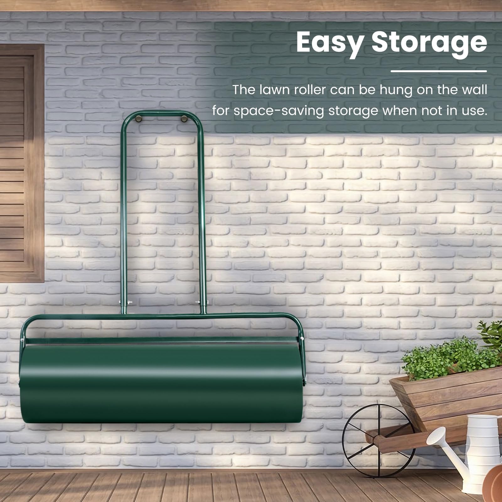 ARNOT - Rullo per prato, 30,5 x 91,4 cm, 63 l, resistente, spingere/trainare dietro acqua/sabbia, per parco, giardino, cortile, campo da palla, verde