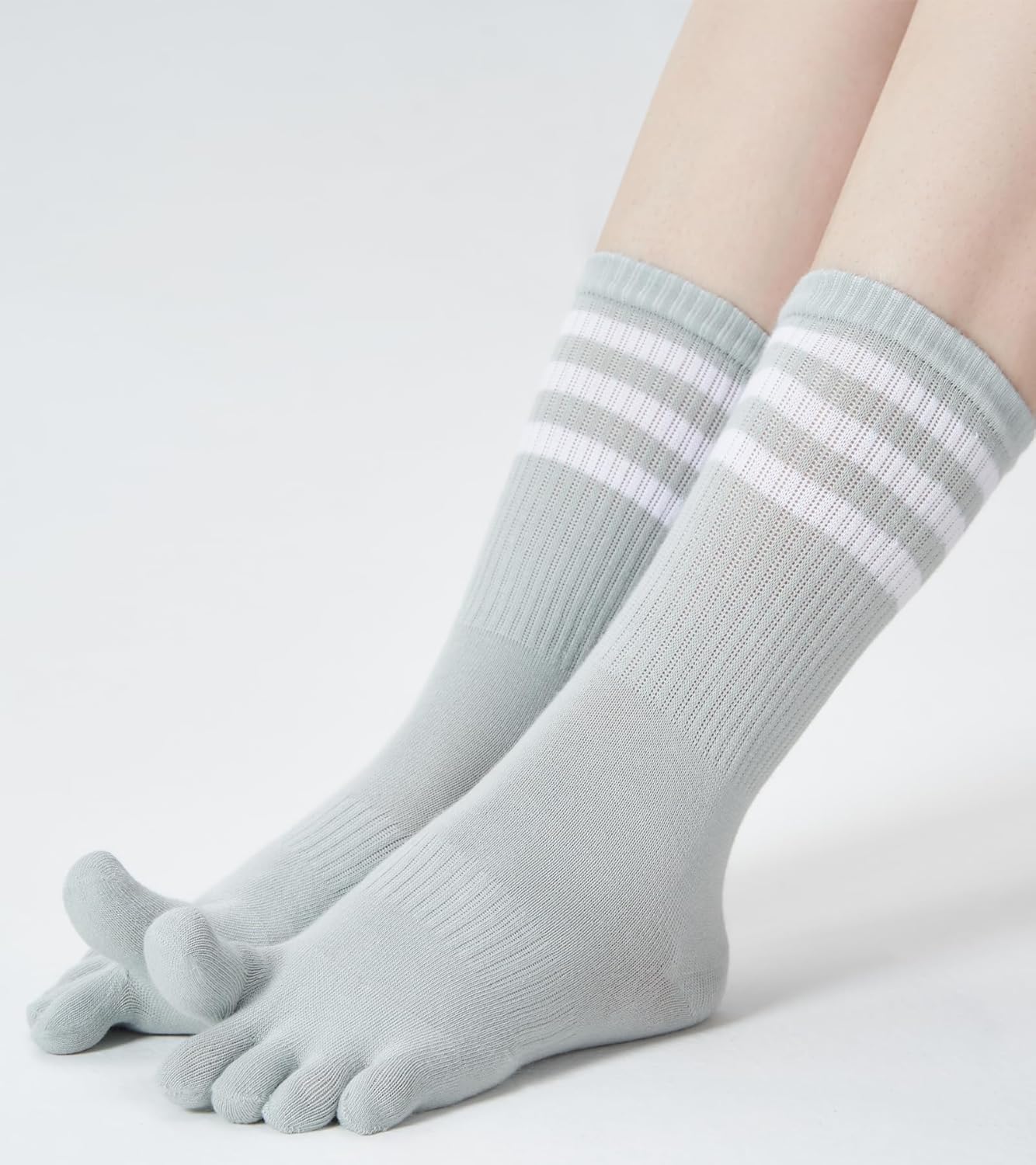 Women Toe Socks 5 Finger Cotton Wicking Athletic 6 Pack 3 Pack - Image 9