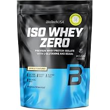 BioTechUSA Iso Whey Zero | Premium Whey Protein Isolate | Grass-Fed | Enzyme-Free | Sugar- and Gluten-Free, 454 g, Vanilla