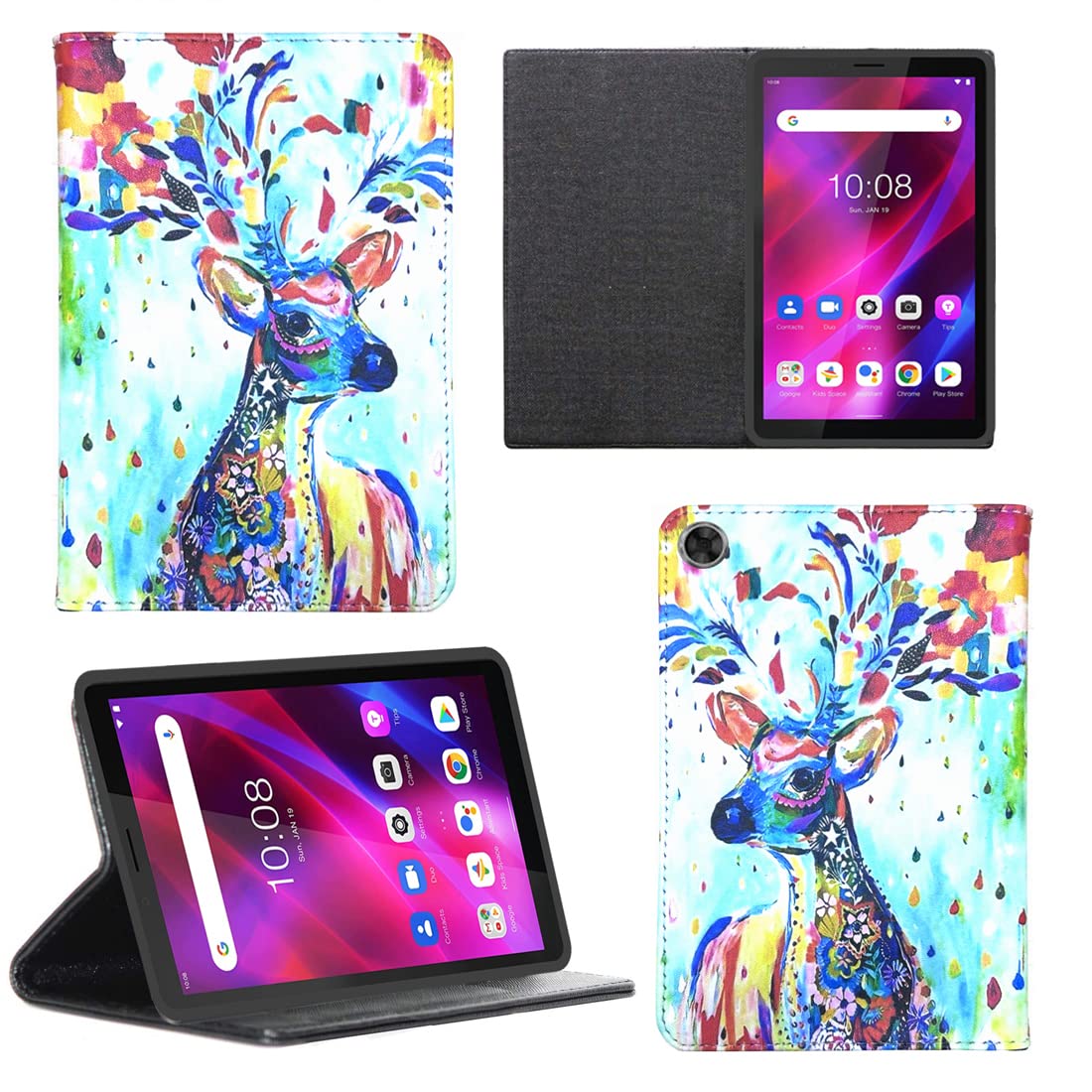 Zaoma Printed Flip Flap Case Cover Compatible for Lenovo Tab M7 (2nd Gen) TB-7305F / TB-7305I / TB-7305X 7 inch Tablet - Deer Print (B0C1HBV77T) Amazon Price History, Amazon Price Tracker