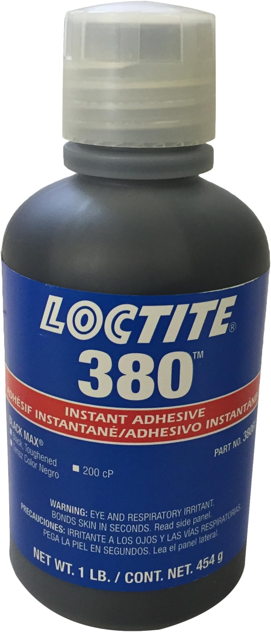 135424 Black Max 380 Cyanoacrylate Adhesive Liquid, 1 lb Bottle