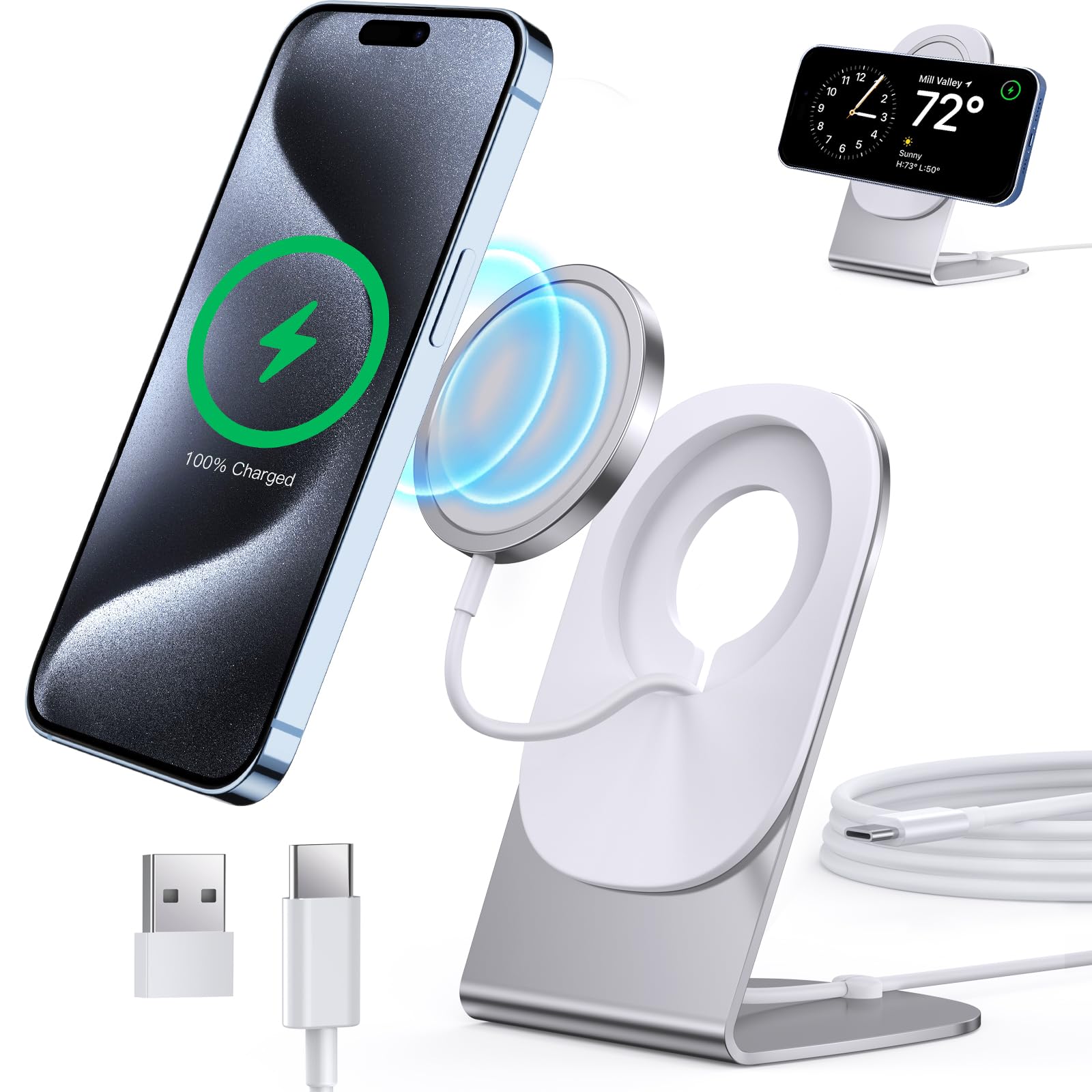 Amazon.com: Magnetic Wireless Charger Mag-Safe Charger for iPhone