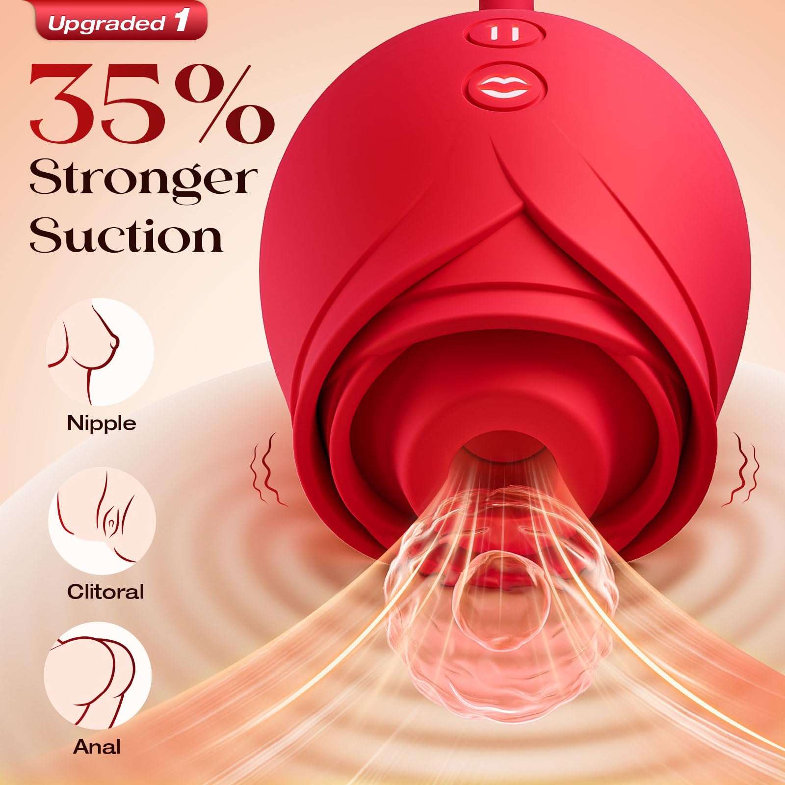 Vibrator Sex Toys for Women - MOOLIGlRL Upgraded Flapping Adult Toys Clitoral Stimulator Vibrater, 10 Modes Female Couples Adult Sex Toy Mini Egg Discreet Vibrators for Clit Nipple Anal Stimulation: Warm Red