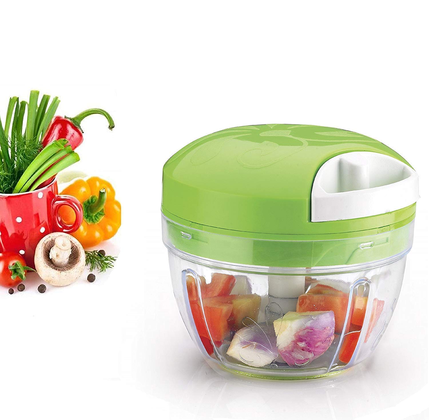 SBAR Imported Multipurpose Portable Manual Vegetable Cutter, Dry Fruit and Onion Handy Chopper and Quick Cutter Machine for Kitchen Multicolor