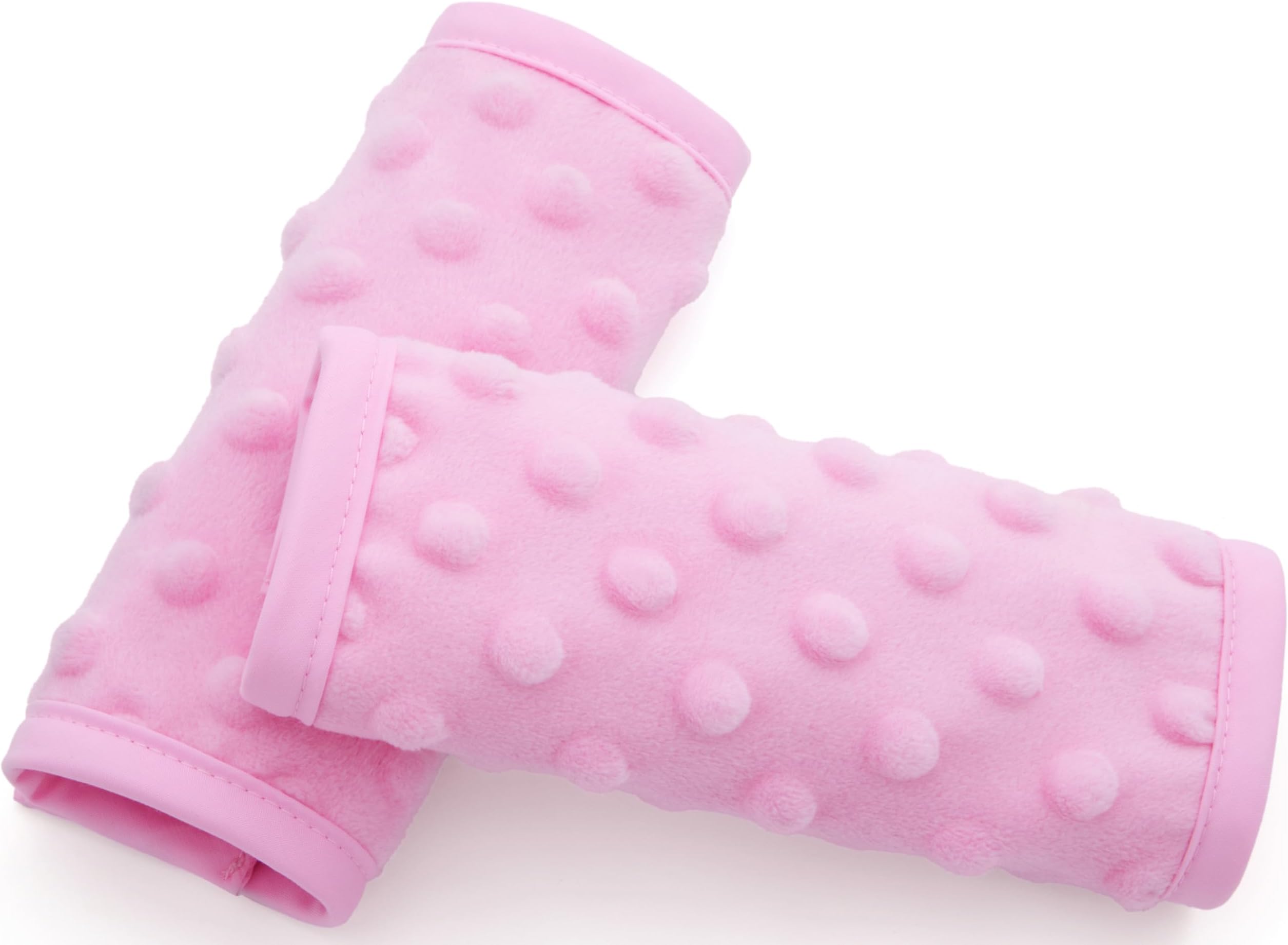 Pro Goleem Car Seat Strap Covers for Babies Girl Soft Car Seat Strap Shoulder Pads for All Car Seats, Stroller, Pushcar, Pink