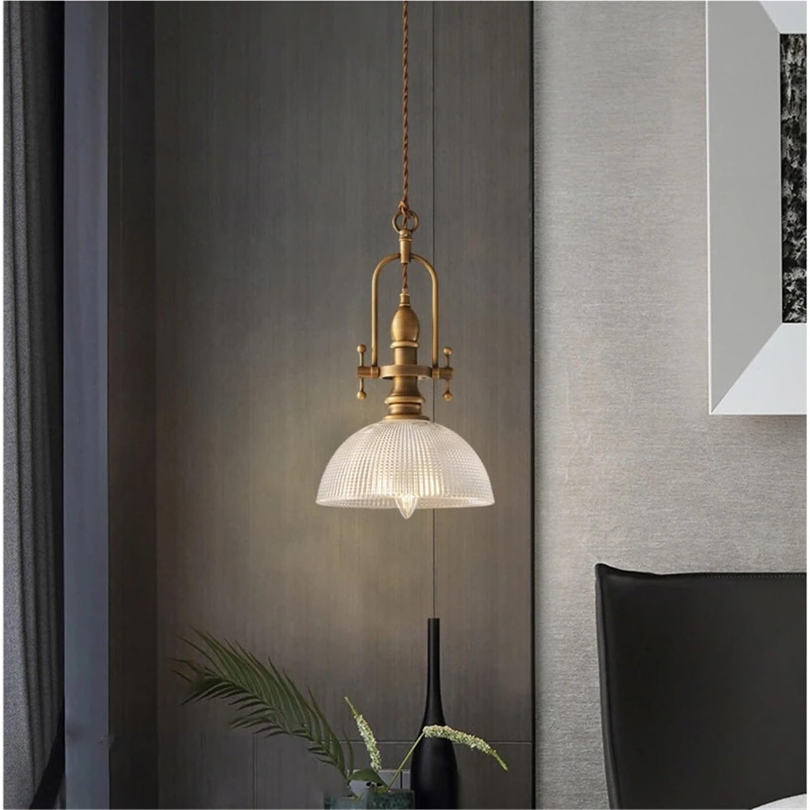 Creative Clear Glass Chandelier Brass Gold Hanging Pendant Light Ceiling Lighting Fixture Small Chandelier