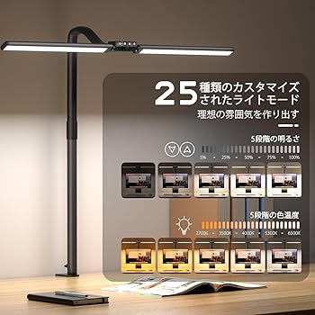 スタンド ダブル光源 卓上 LED デスクライト 電気スタンド Amazon.co.jp: デスクライト JKSWT LED目に優しい電気スタンド