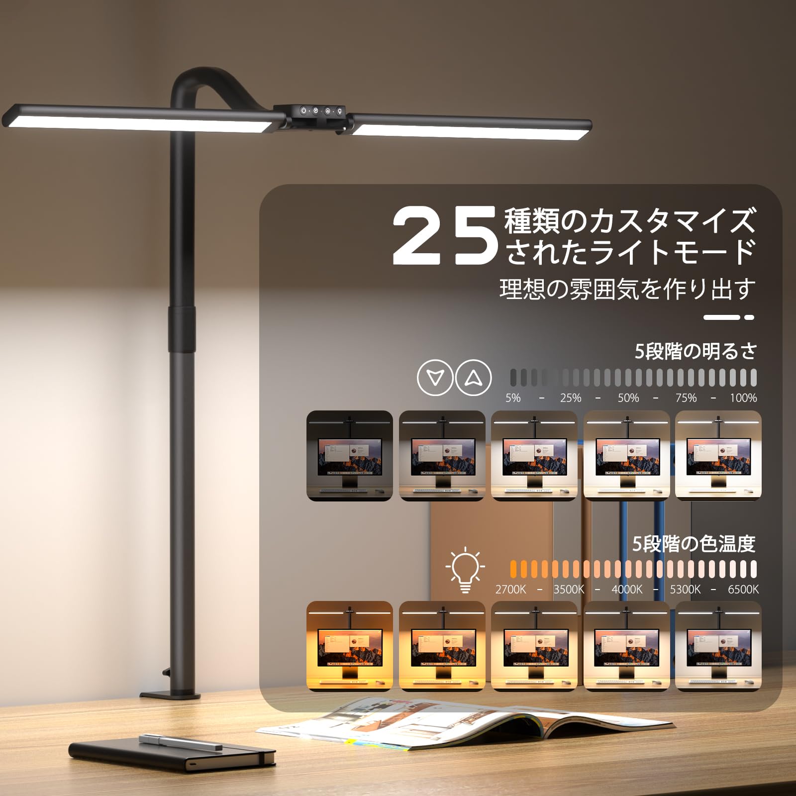 高輝度LEDスタンドライト 幅広タイプ 省エネ電気スタンド 激安