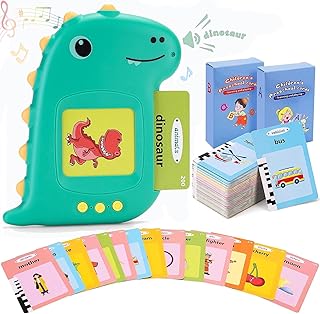 Talking Flash Cards Educational Toys - Gifts for 2 3 4 5 6 Year Old Boys Girls Dinosaur Speech Therapy Toys Kids Audible Flash cards Toddlers Learning Machine Interactive Montessori Toys (British)