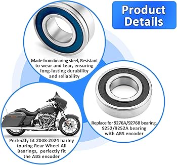 Amazon.co.jp: Wsays リアホイールベアリングキット ABSで密封 2008