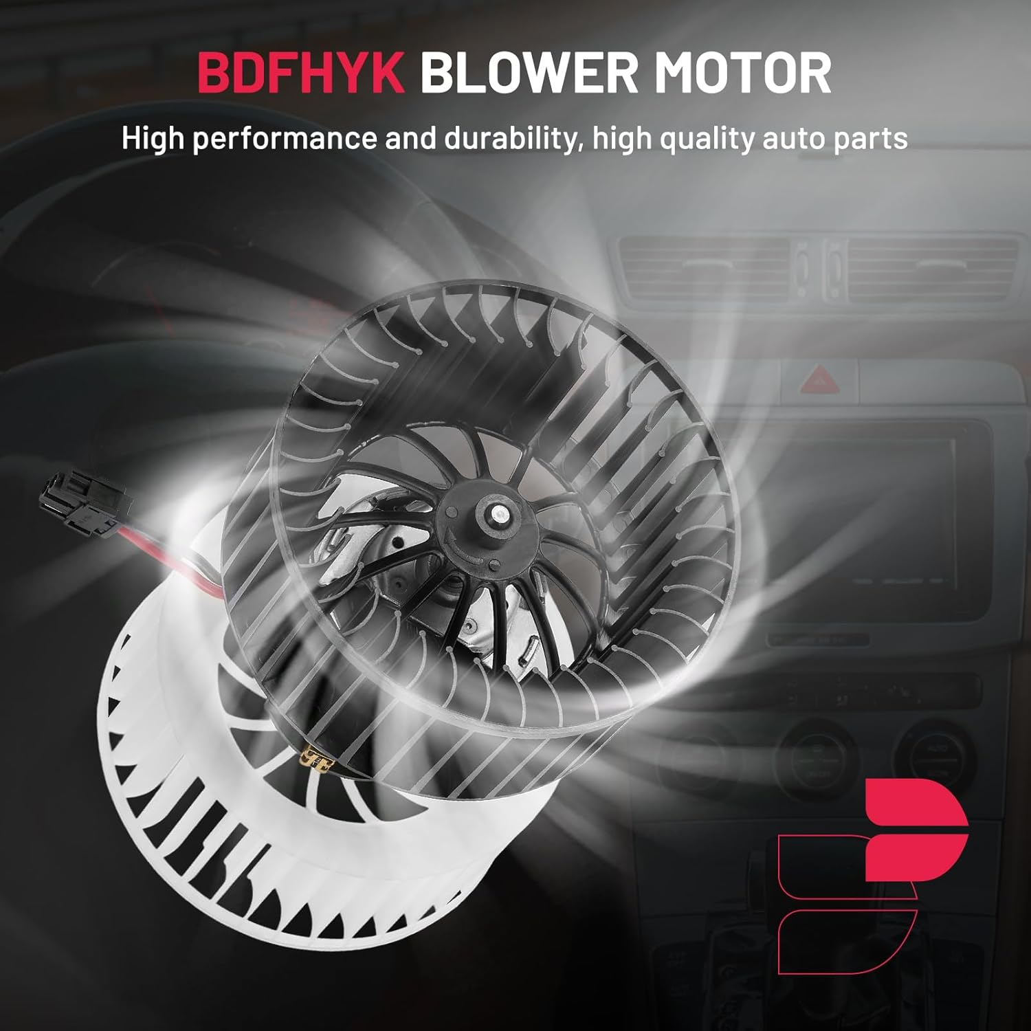 BDFHYK AC Heater Blower Motor Fan 700165 Compatible with BMW 318ti 320i 323Ci 323i 323ti 325Ci 325i 325xi 328Ci 328i 330Ci 330i 330xi X3,HVAC Blower Motor Assembly Replacement for 64113453729 75808