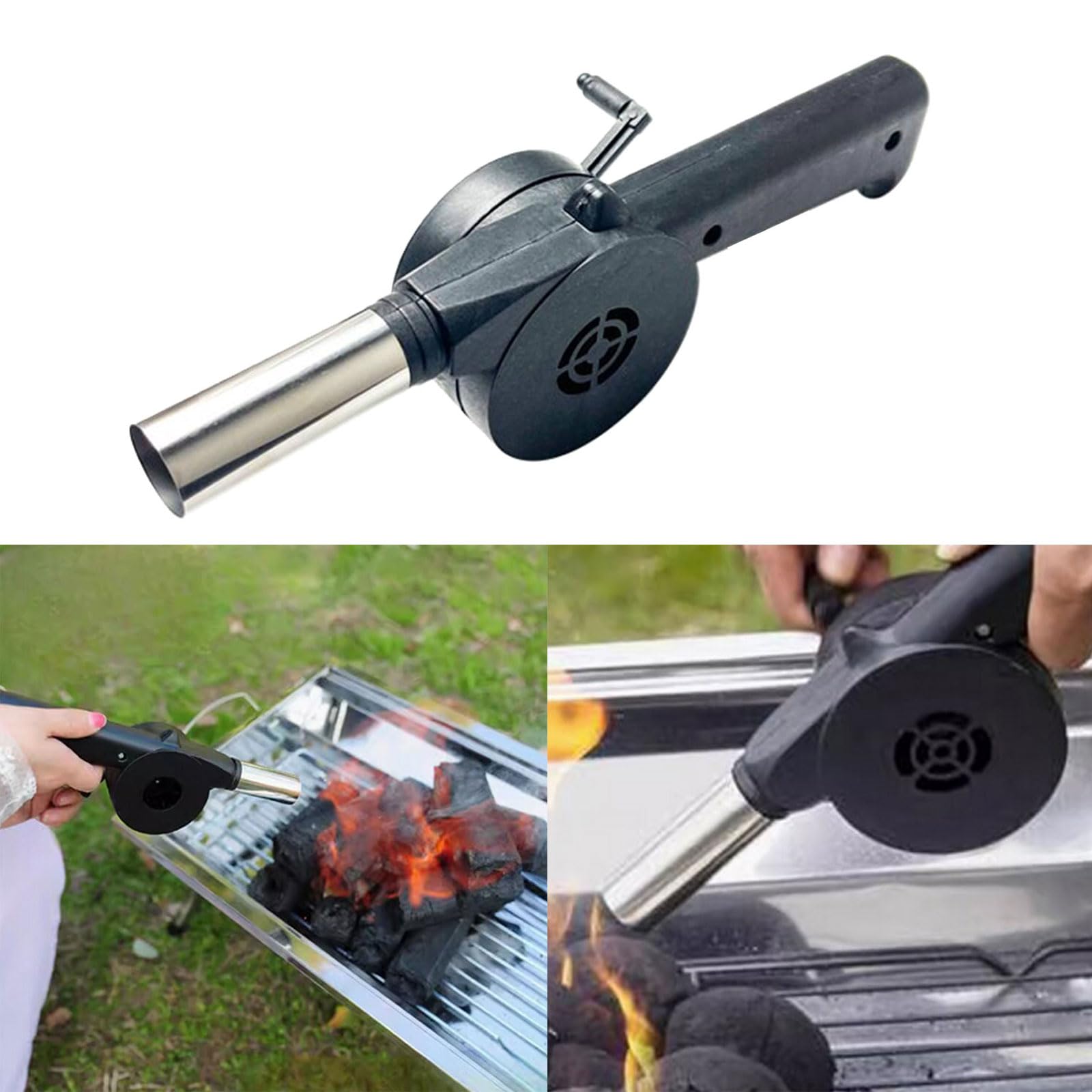 Montesy BBQ Air Blower Fan Handheld Bellows Tool Hand Operated For Outdoor Cooking And Picnic Starter Power Blower