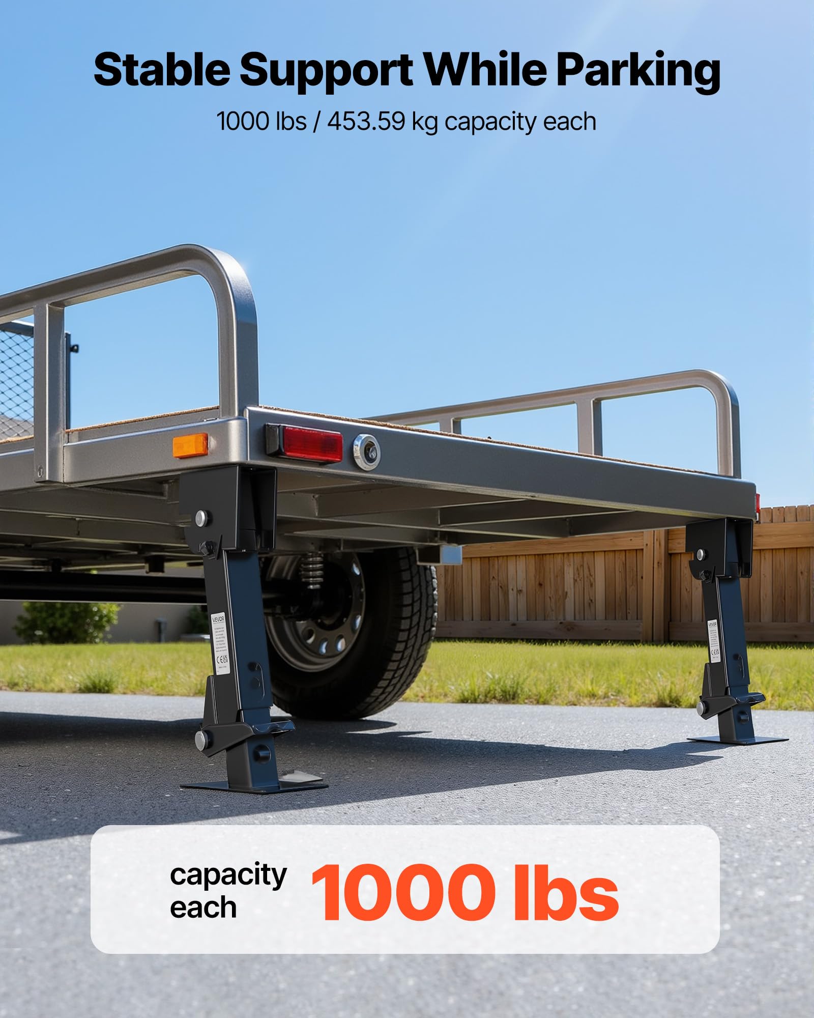 Image secondaire de Vérins Stabilisateurs Télescopiques VEVOR pour Caravane et Camping-car - Charge 453,59 kg