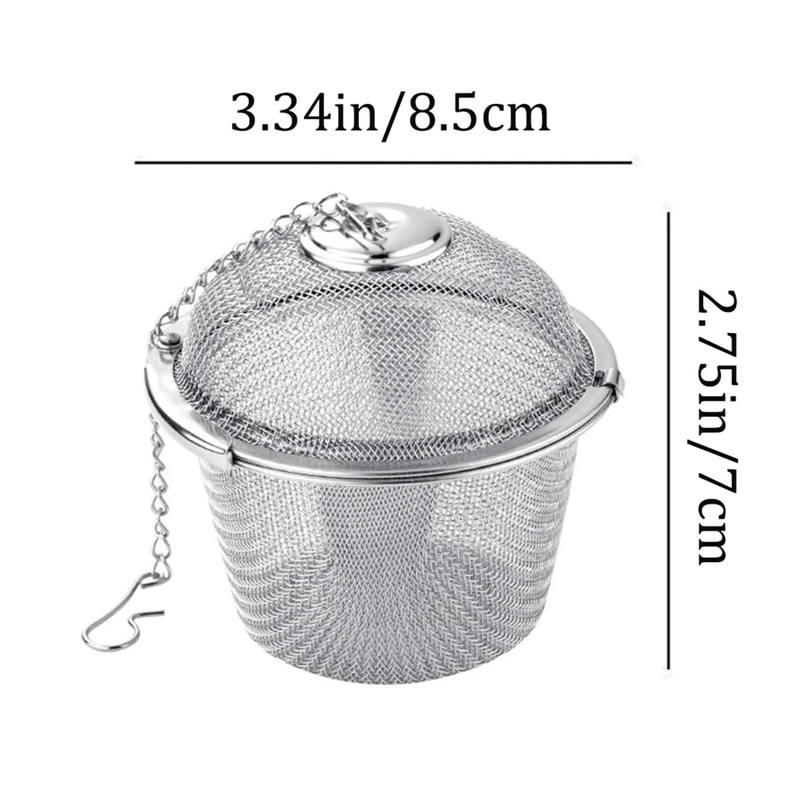 Bola de colador té acero inoxidable, Infusor malla fina for filtro bloqueo hojas sueltas for tetera, taza y olla(2pcs)