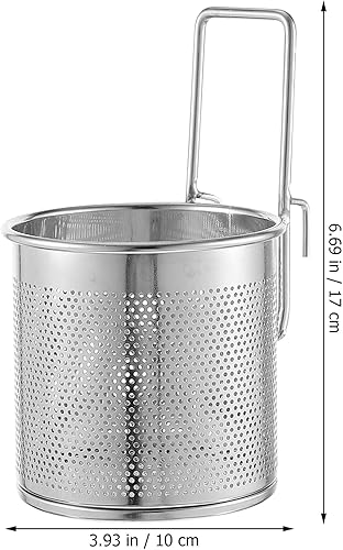 Miniatura 3 de ZzzaNa Colador de fideos, 1 unidad, canasta para olla caliente, cesta colgante de acero inoxidable, inserto de pasta de malla, malla de araña,
