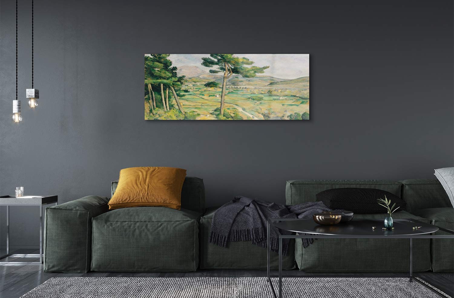 Tulup Impresión acríl Acrílico 125x50cm - Arte Vista de la praderaImpresa Decoración Arte Pintado Cuadro sobre acríl Pinturas
