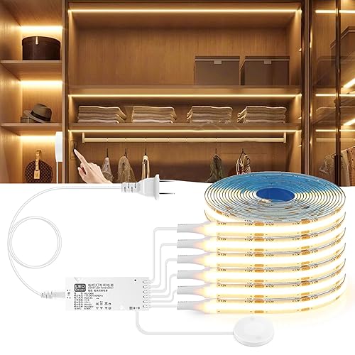 LED Under Cabinet Lighting Kit 6PCS 12V COB LED Strip