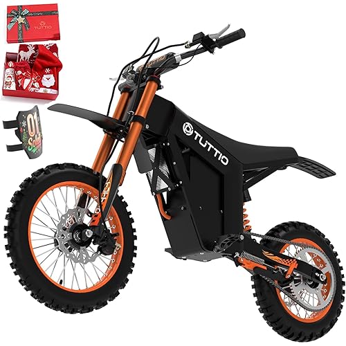 Tuttio Soleil01 Electric-Dirt-Bike for Teens Adults, 14"/12" Fat Tire 2000W Electric-Motorcycle with 48V 21AH Battery Ebike 37MPH Hydraulic Brakes Mountain Off-Road EBike Fit Age 13+
