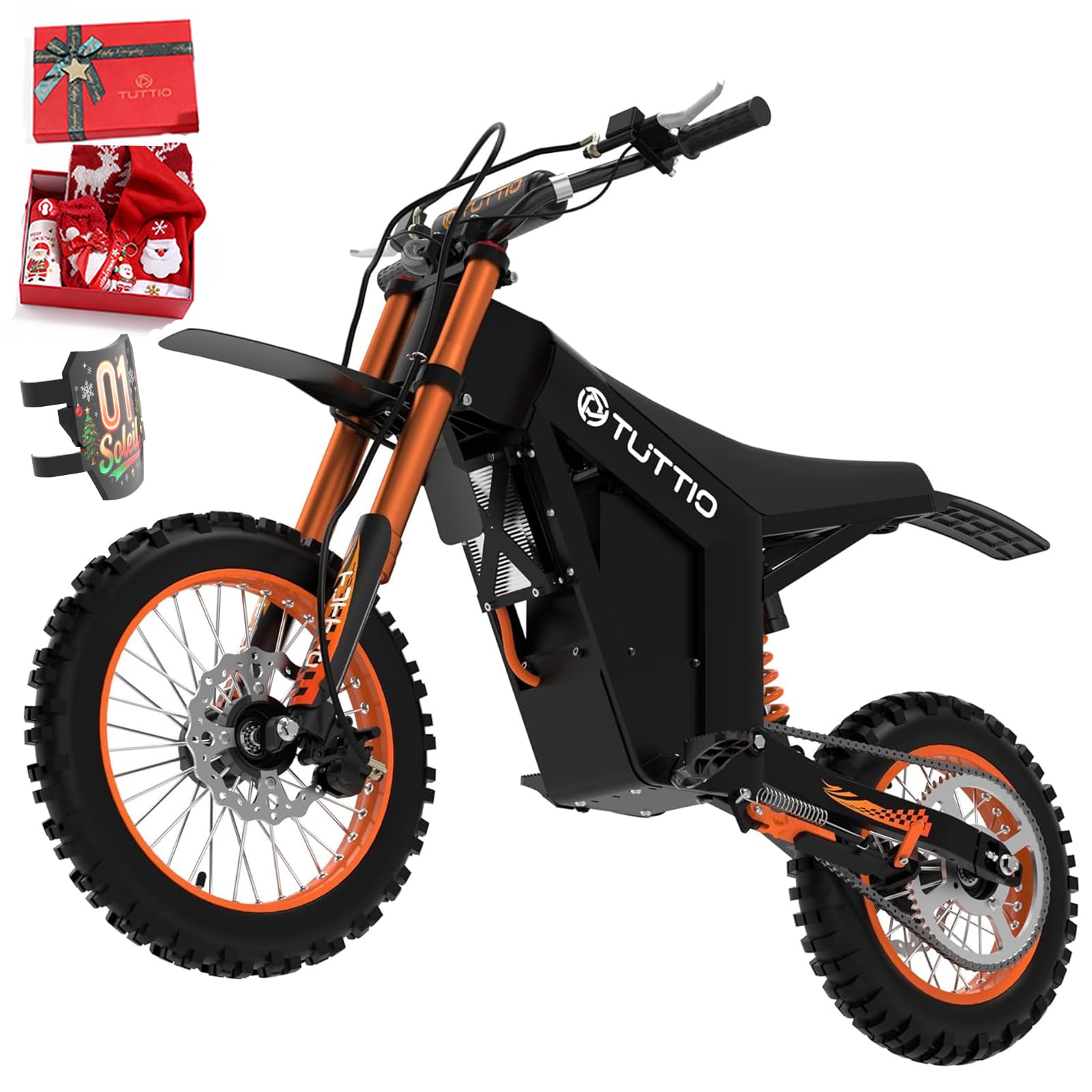 Tuttio Soleil01 Electric-Dirt-Bike for Teens Adults, 14"/12" Fat Tire 2000W Electric-Motorcycle with 48V 21AH Battery Ebike 37MPH Hydraulic Brakes Mountain Off-Road EBike Fit Age 13+