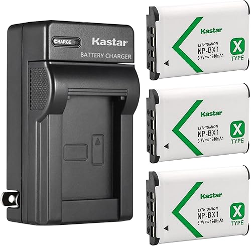 Miniatura 7 de Kastar Paquete de 2 baterías NP-BX1 y cargador de pared de CA de repuesto para dispositivos de sonido A20-Mini, dispositivos de sonido