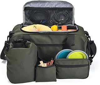 4-in-1 Ultimate Dog Travel Kit - Pet Essentials Storage Bag with Lining & Accessory Compartment product image