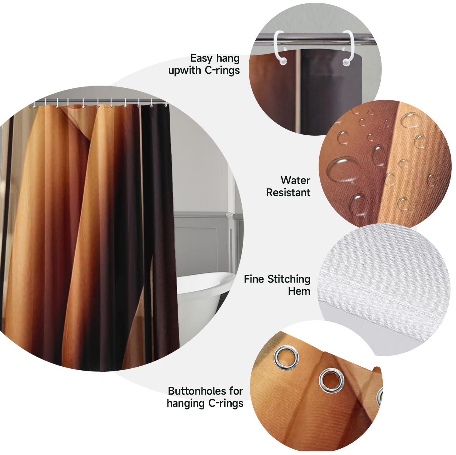 Nackte Frau Duschvorhang 200x200, Sexy Mädchen Duschvorhänge Anti-Schimmel Wasserdicht Polyester Stoff Waschbar Bad Vorhäng für Badzimmer mit 12 Haken W189p