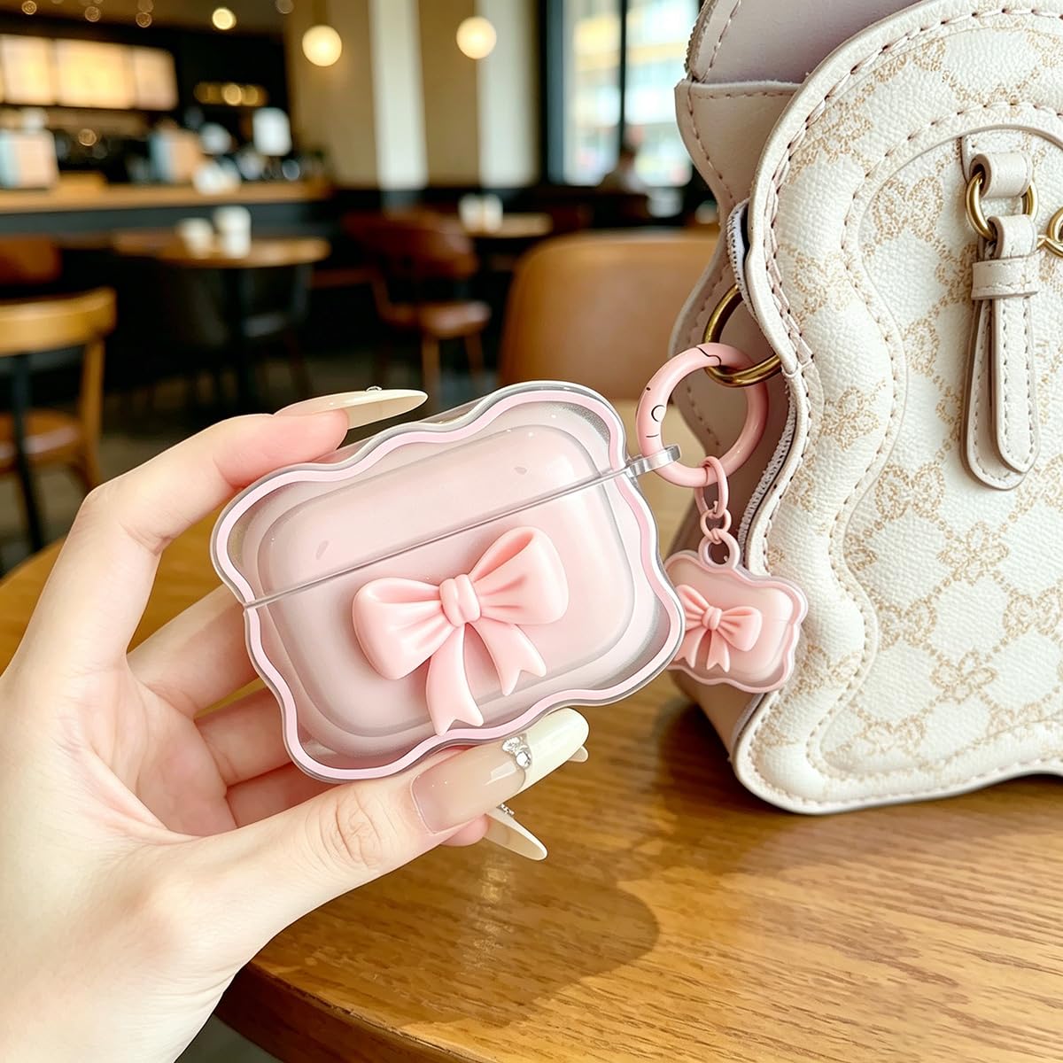 Amazon.com: Cute AirPods Pro 2/1 Gen Clear Case, Girly 3D Bow