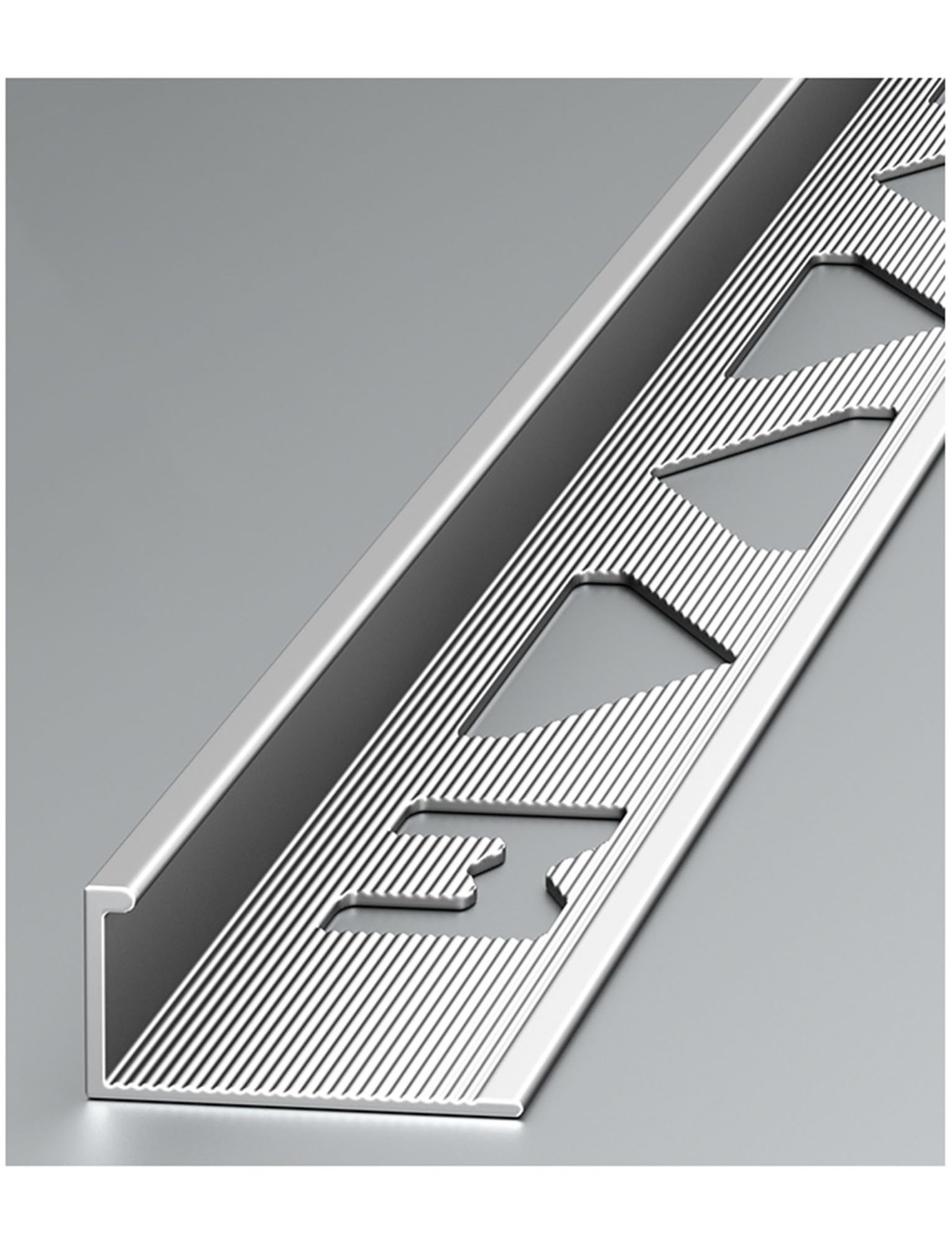 Bordure de carrelage en aluminium 10 mm pour finition d'angle de mur
