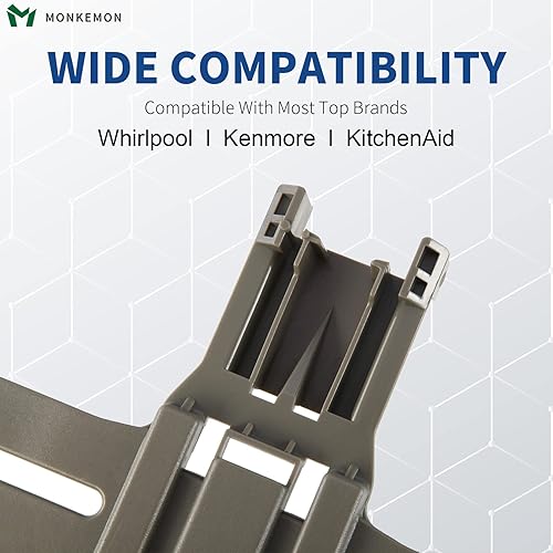 Miniatura 2 de Paquete de 2 piezas de repuesto W10350375 mejoradas para lavavajillas kenmore whirlpool, repuesto W10712395 AP5957560, piezas de estante superior