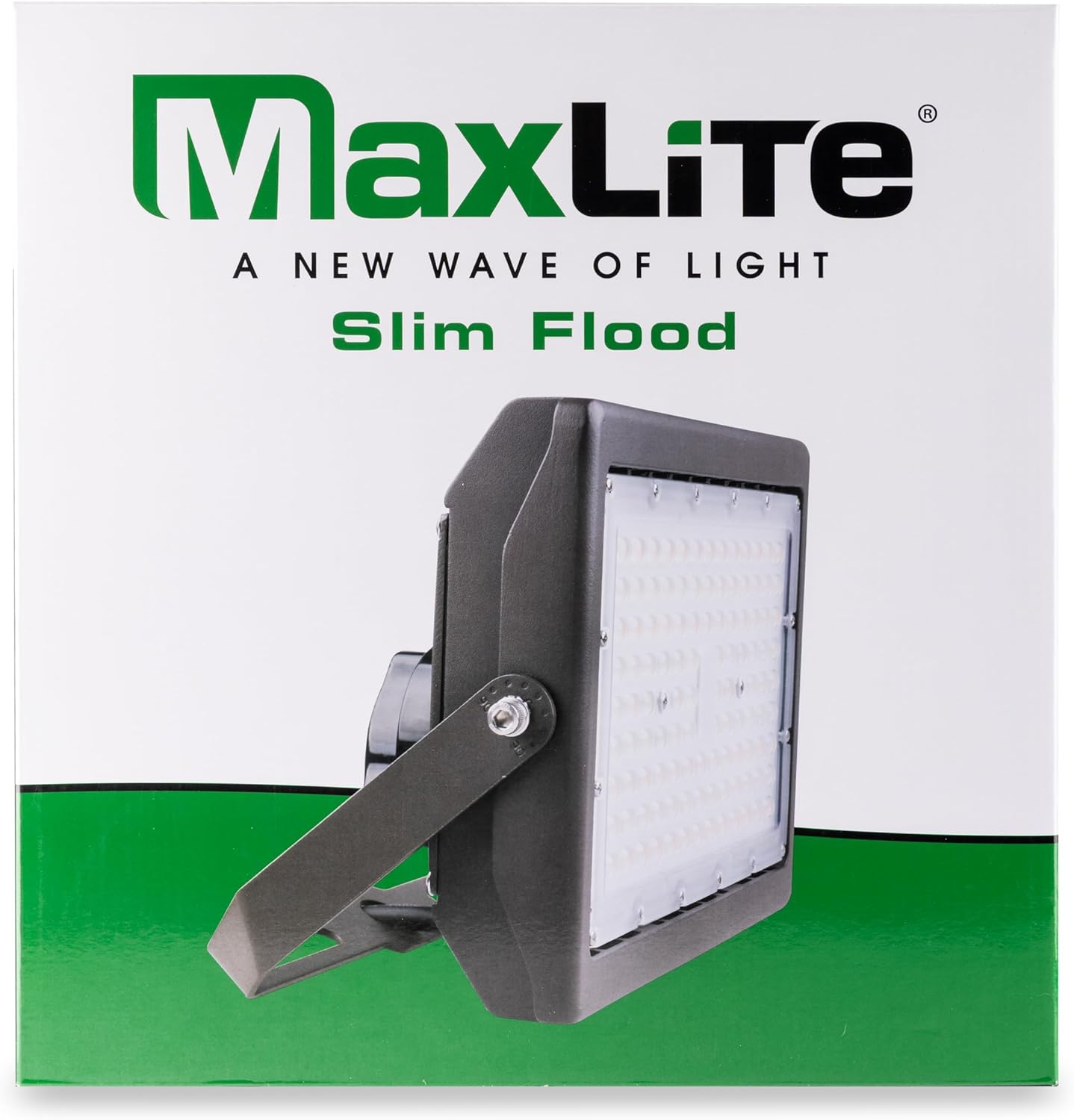 Maxlite MSF70UW-CSBYRPC 70W Slim Flood Light - Outdoor Lights with CCT Selectable 3000/4000/5000K, Landscape Lighting, Bronze Finish, 120-277V, 8480-9980lm, Yoke Mount, IP65, 5-Year Warranty