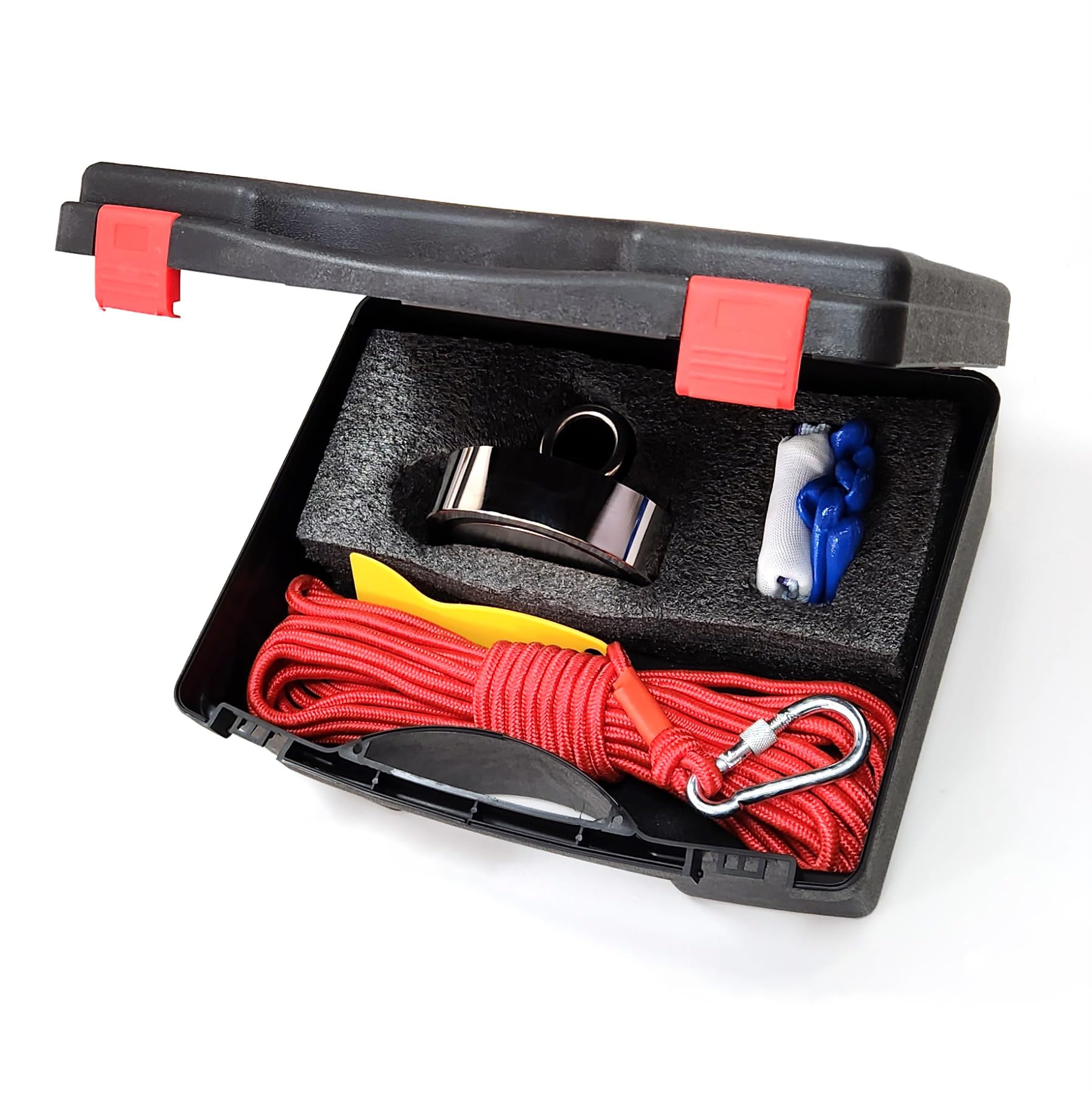 MAGNETE E400x2 CALAMITA DA 450KG.X2 TOTALE 900KG RECUPERO METALLI PESCA METAL DETECTOR CALAMITA CORDA GUANTI SPATOLA