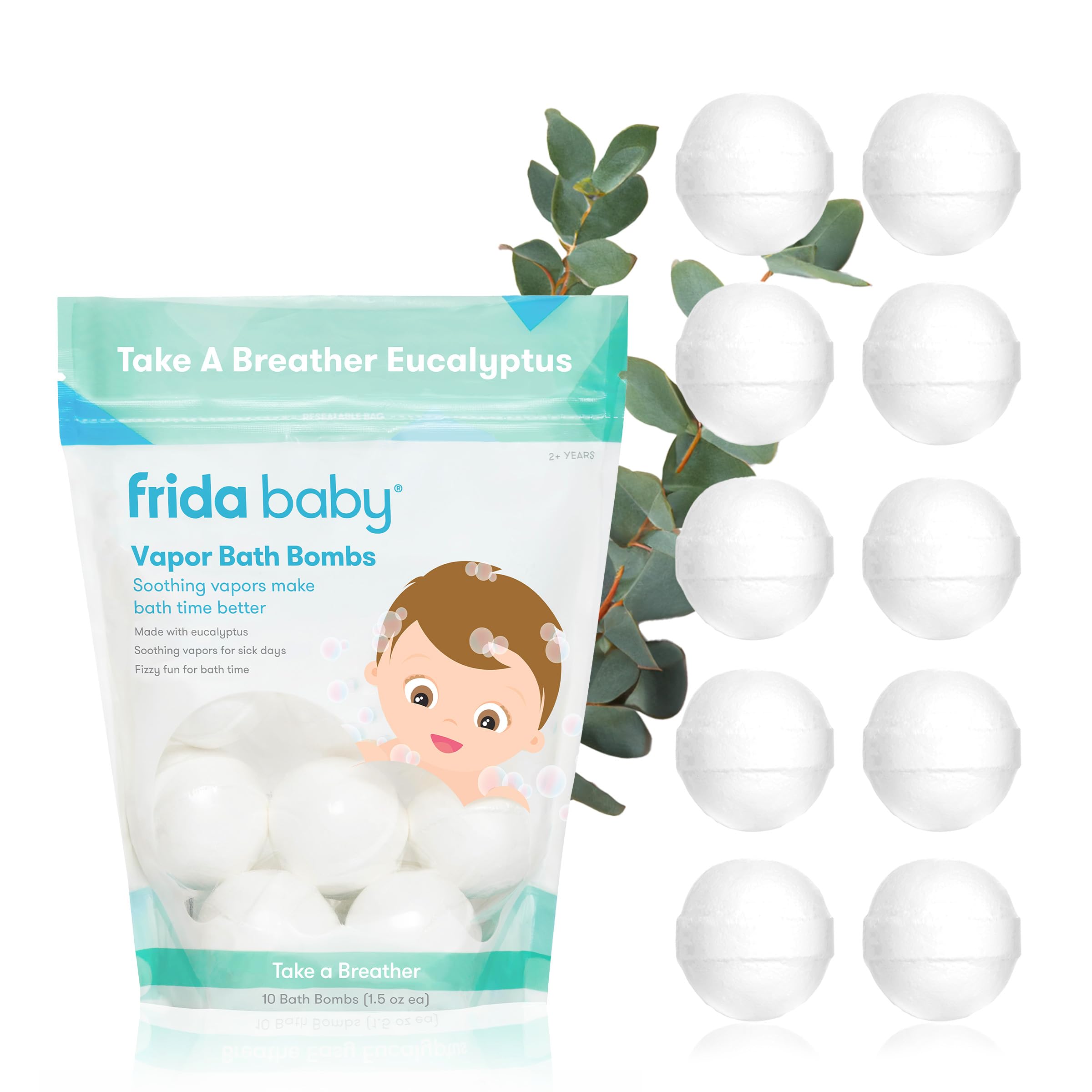 Frida Baby Natural Vapor Bath Bombs, 10 Count