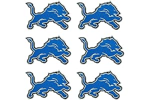 6 Embroidered Iron On Detroit Lions Appliques