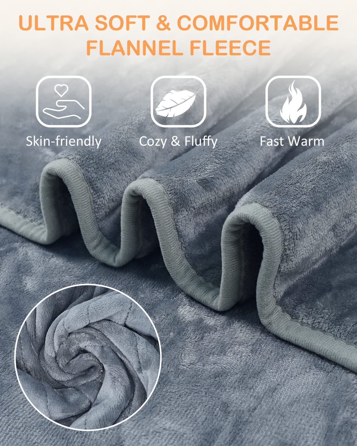 FIVANGIN Electric Blanket 160 x 130 cm | Electric Heat Blanket with  Automatic Shut-Off | Cuddly Blanket | 1-9H Timer Function | 9 Temperature  Levels | Washable up to 40°C | Digital Display : Amazon.de