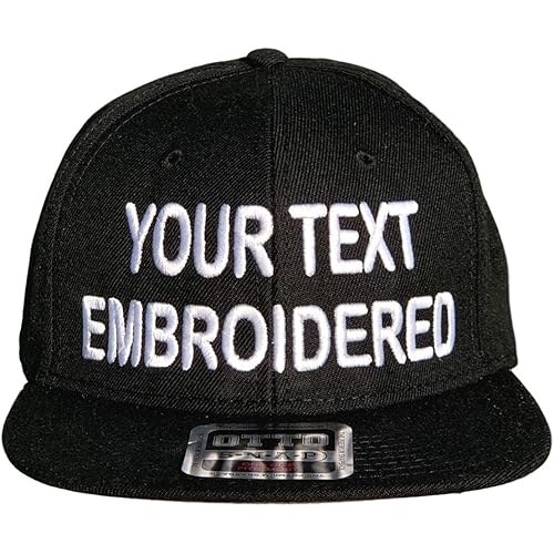 Custom Snapback Hat. Otto. Embroidered. Your Own Text Flatbill Bill Snapback