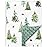 HOMRITAR Christmas Baby Blanket for Boys Soft Lightweight Minky Blanket with Double Layer Dotted Backing for Infant Toddler Nursery Crib with Green Pine Tree Design 30 x 40 Inch