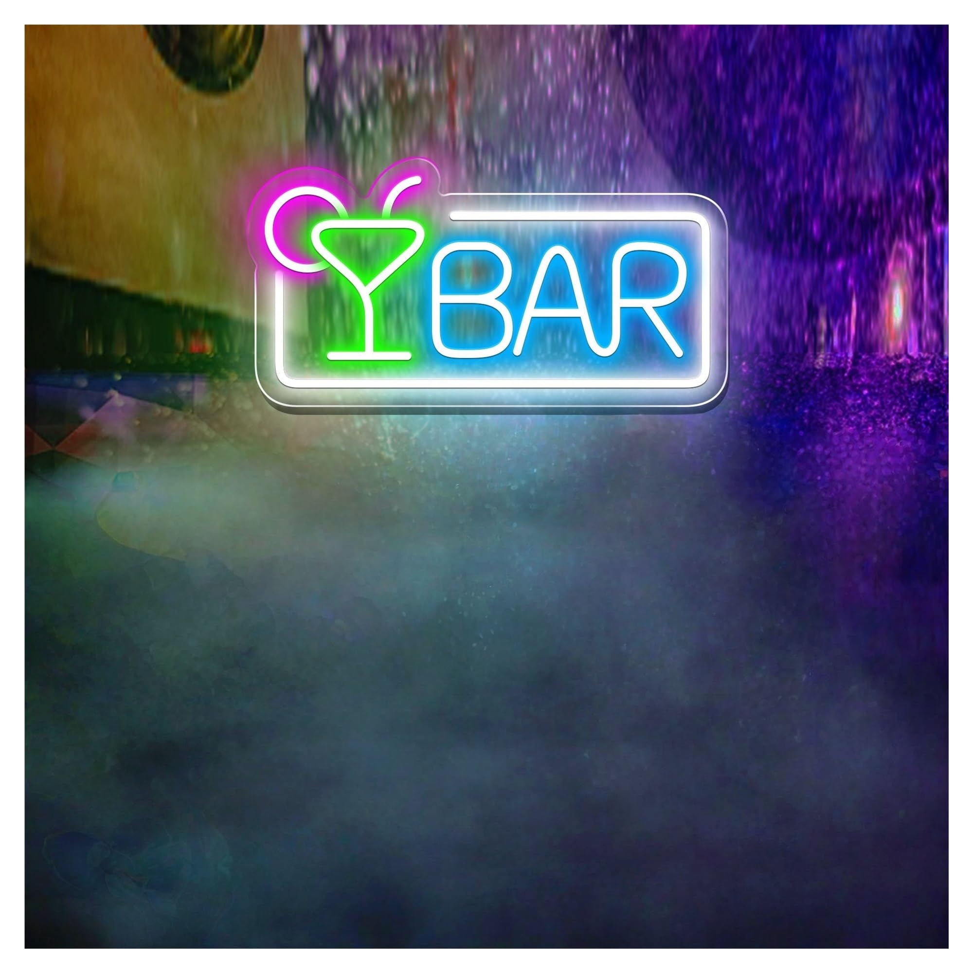 RONGCH Hanging Art Signs Bar Open Neon Sign,Suitable for Club Bistro Party Wall Decor with Dimmable 40cm(D)